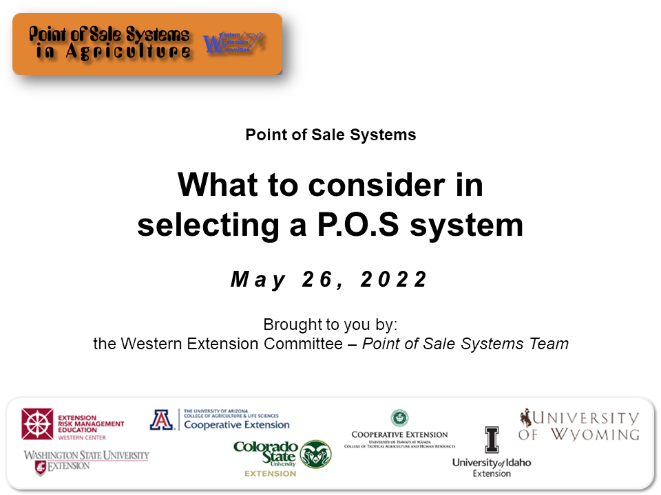 Point of Sale Systems Post